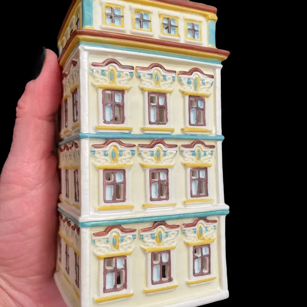 Partylite Cafe Amsterdam Tea Light House Candle Holder Vintage P8275 Retired